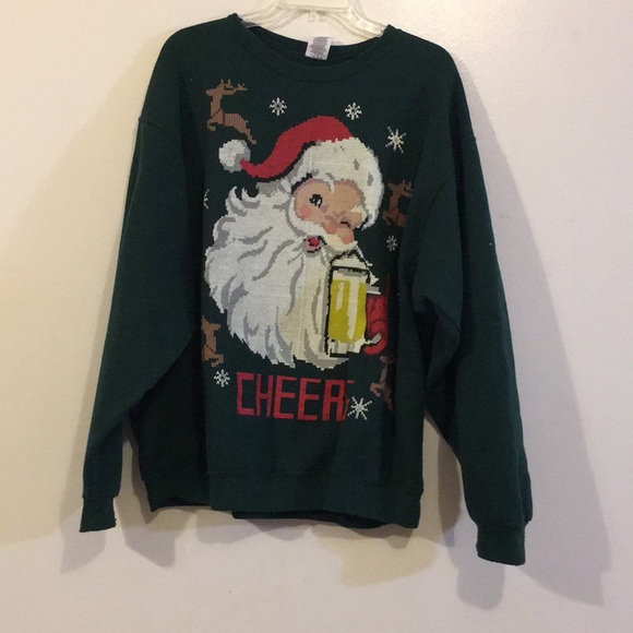 Other - Santa Cheers🍻uni-Sex Sweatshirt Pre-❤️ed Sz XL🎅